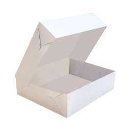 Bandeja cartón rectangular con asa dorada 18 x 25 x 2,5 cm