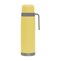 TERMO ACERO INOXIDABLE 1 L MANIJA RIGIDA AMARILLO PASTEL COMET