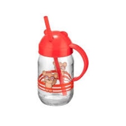 VASO INFANTIL VIDRIO CON SORBITO 370 ML