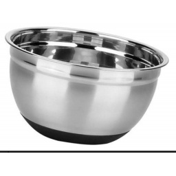 BOWL ACERO INOXIDABLE 21 CM BASE SILICONA NEGRO