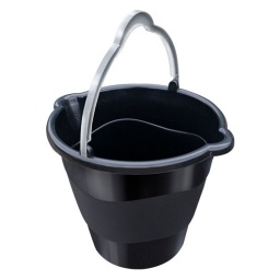 BALDE NEGRO 10 LITROS DUAL SPOUT