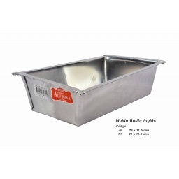 MOLDE BUDIN INGLES N 3 26 X 11.5 CM ALFRISA