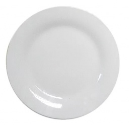 PLATO LLANO CERAMICA BLANCO 20 CM