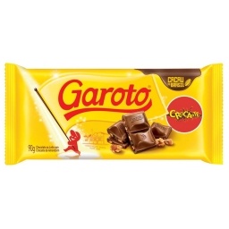 TABLETA CHOCOLATE GAROTO CROCANTE 90 GR