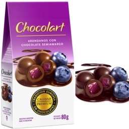 CHOCOLART ARANDANOS 80 GRS