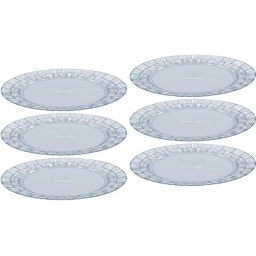 SET PLATOS 19 CM ACRILICO CRISTAL X 6 UNDS CRIPPA