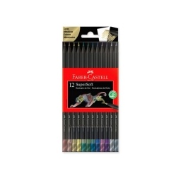 Lapices de Colores FABER Super Soft Metalico x 12 unds